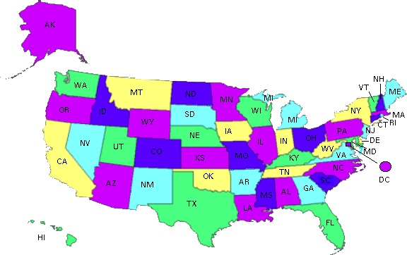 Map of USA