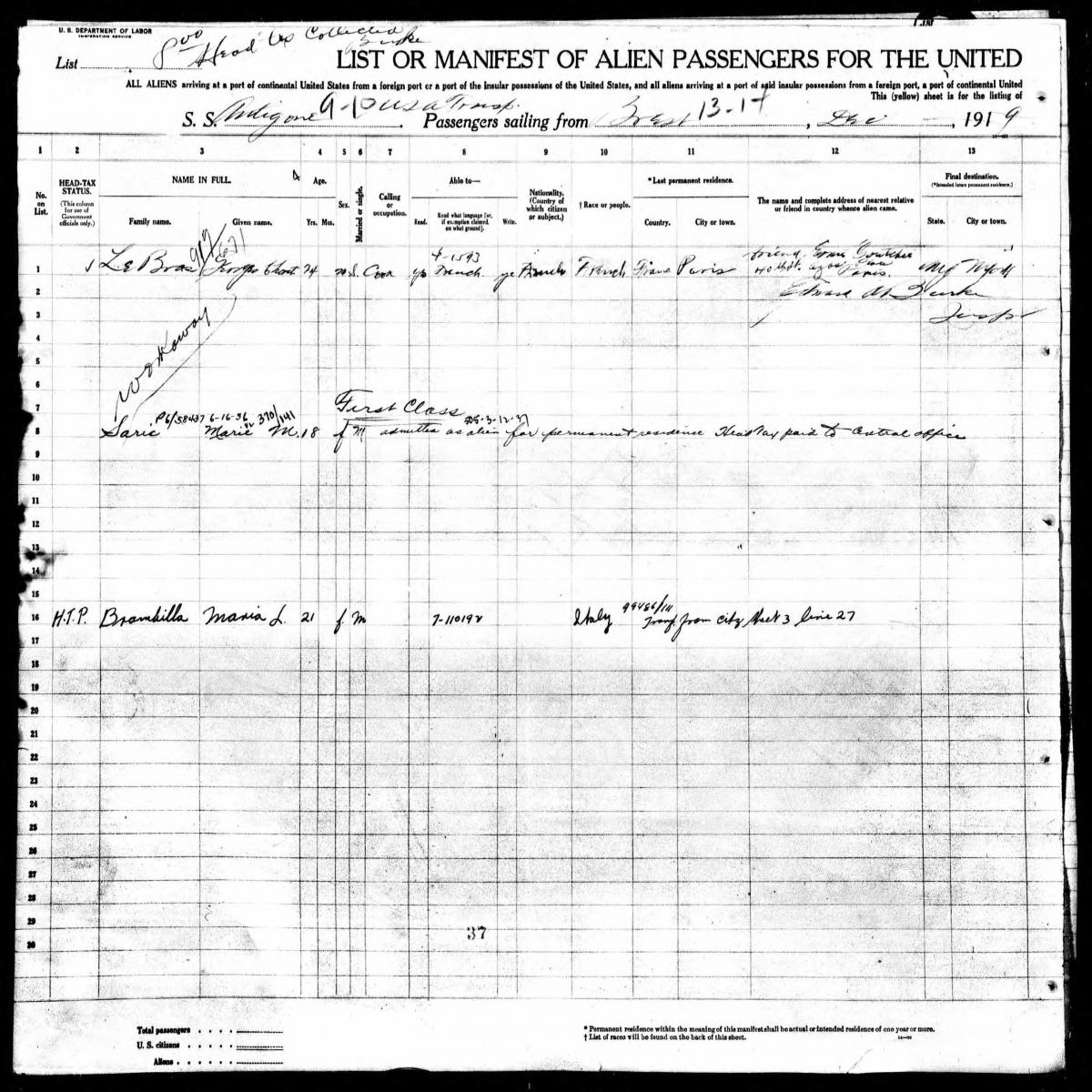 passenger manifest tourism definition