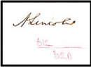 Signature of Abraham Lincoln and file markings