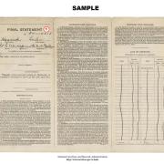 WWI Single Name Pay Voucher with number 1