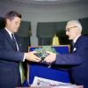 JFK receives shamrocks from the Irish Ambassador