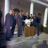 President Kennedy receives a turkey