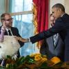 President Obama receives a turkey