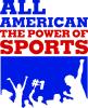 logo for "All American: The Power of Sports" exhibit