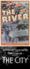 film poster for "The River" and film frame from "The City"