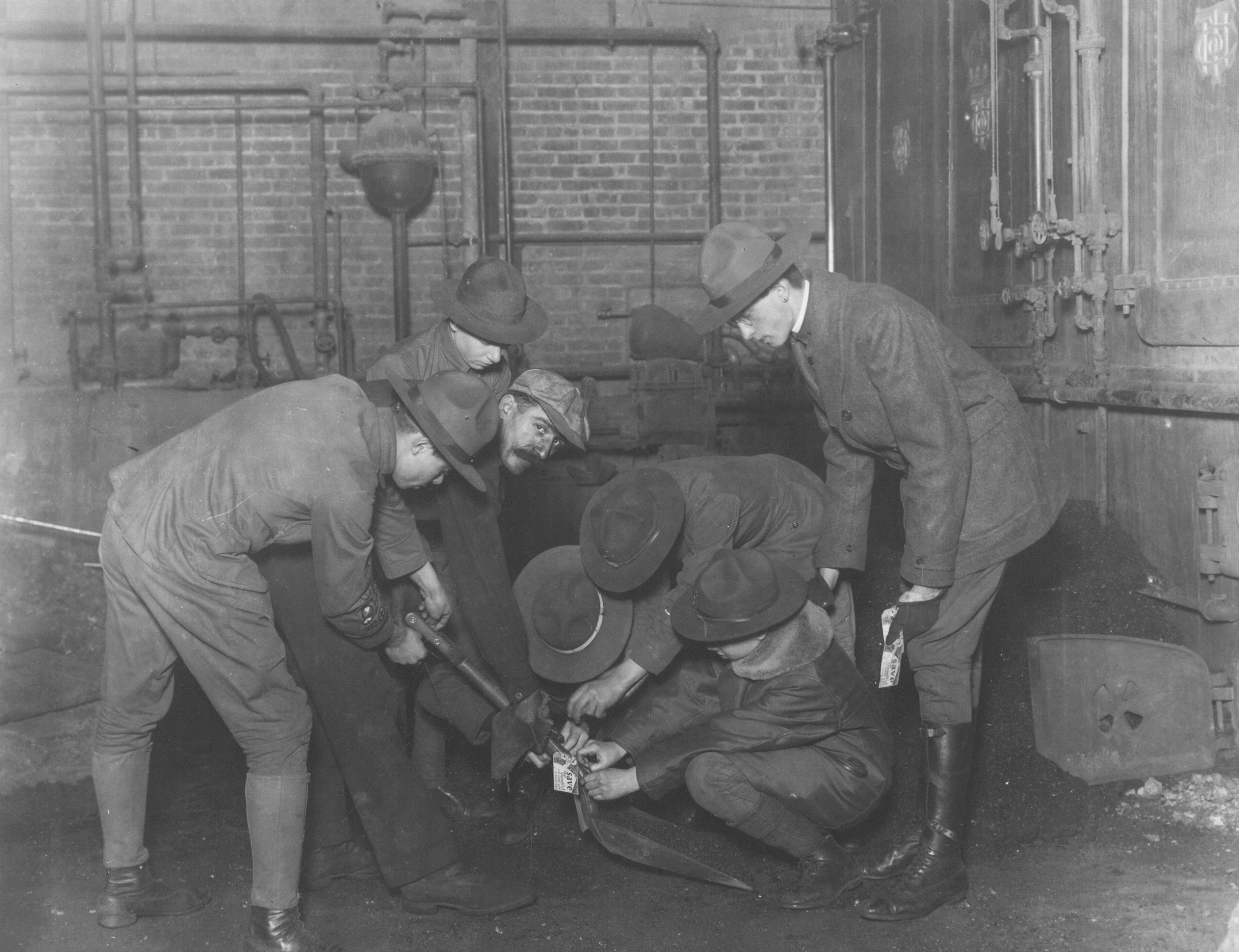 Boy Scouts participate in "Tag-Your-Shovel-Day"