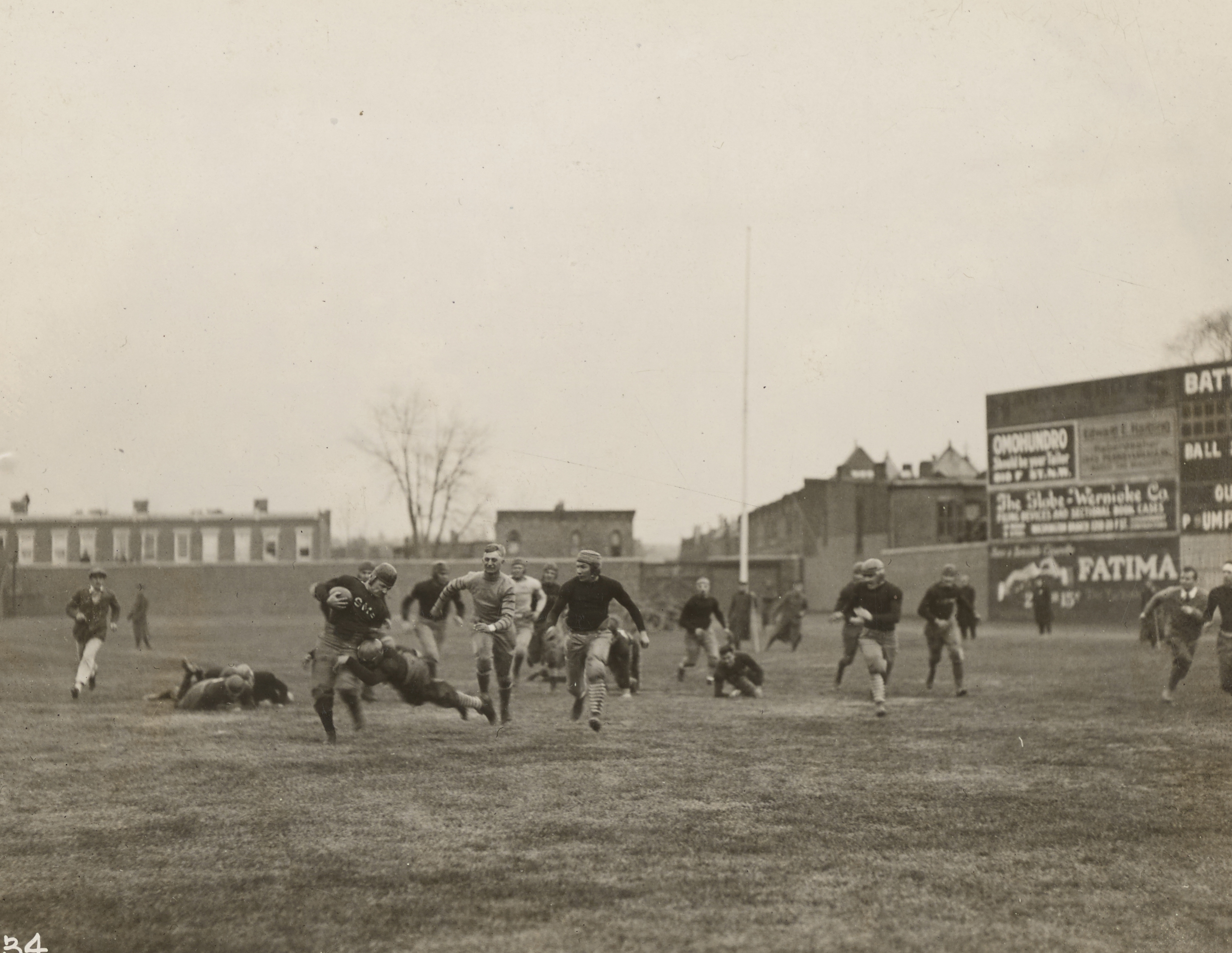 Football game between Field Hospital and Marine teams