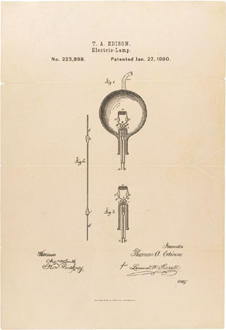 Thomas Edison's Patent Application for the Light Bulb