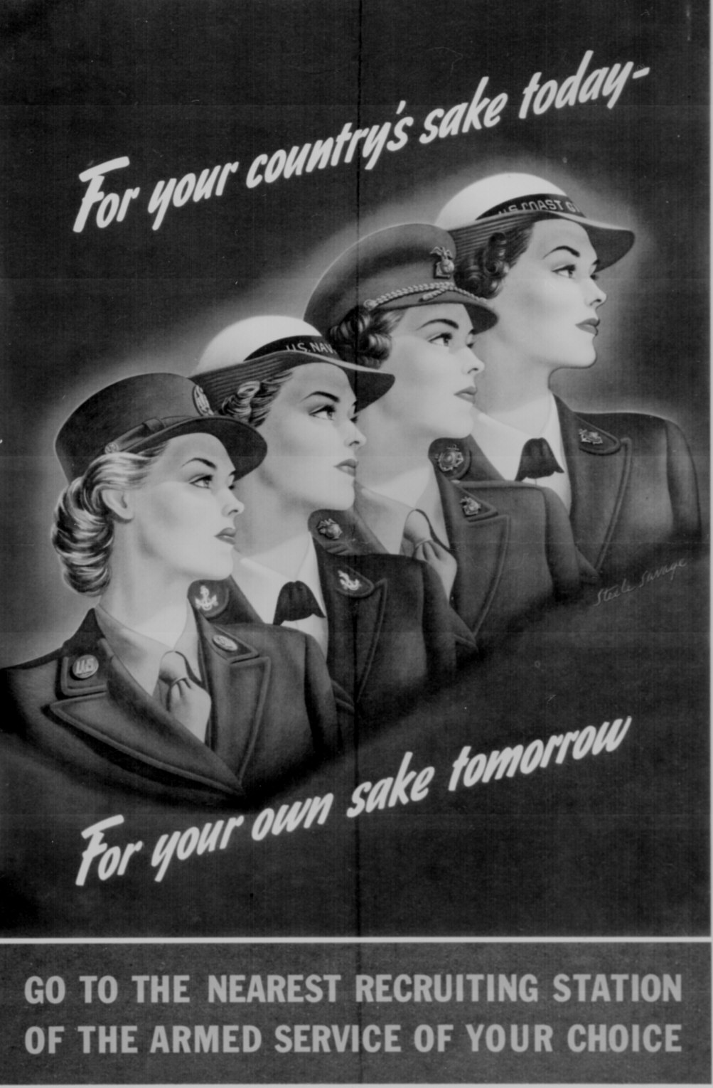 13"×19" Historic Poster WOMEN IN THE NAVY Reproduction ENLIST 1943 WWII WAVES 